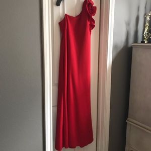 BRAND NEW RED PROM DRESS ONE SHOULDER